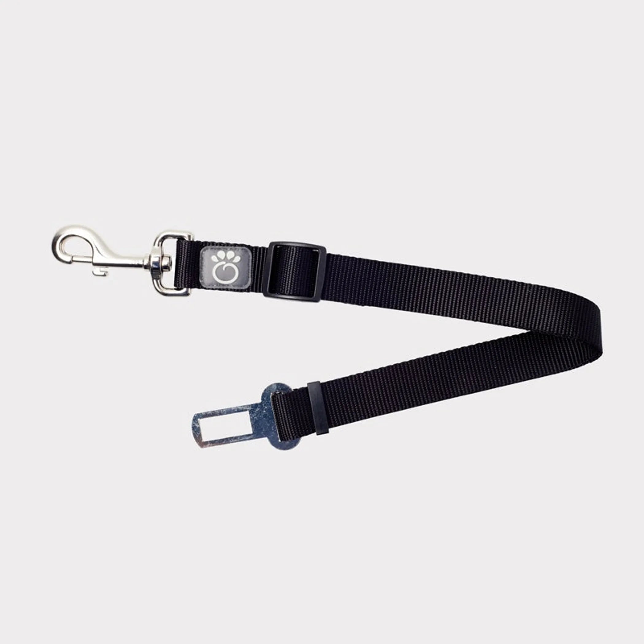 GF Adjustable Dog Car Seat Belt Tether – Heavy Duty 100% Nylon Travel Safety Restraint (Black)