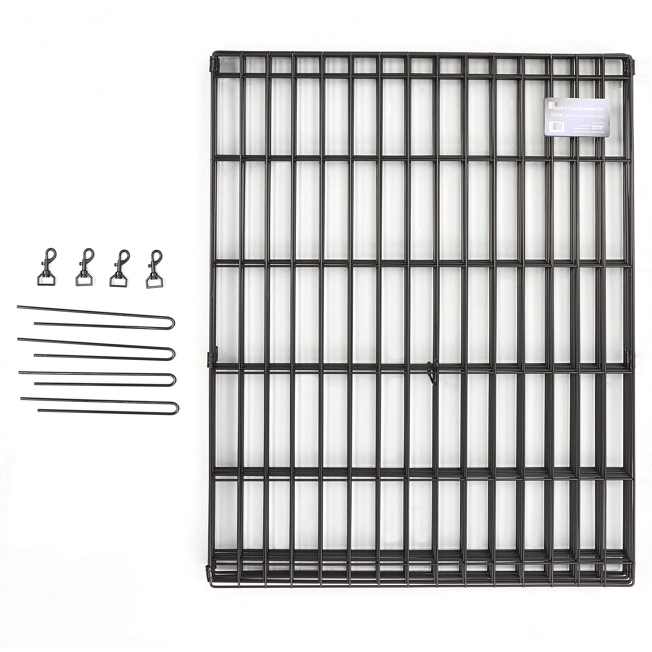 MidWest Homes for Pets 30-Inch Exercise Pen, for Indoor and Outdoor use, 16 Sq Feet of Play, Folding Dog Pen, No Door Design for Maximum Security, Easy to Set Up, Foldable Dog Playpen
